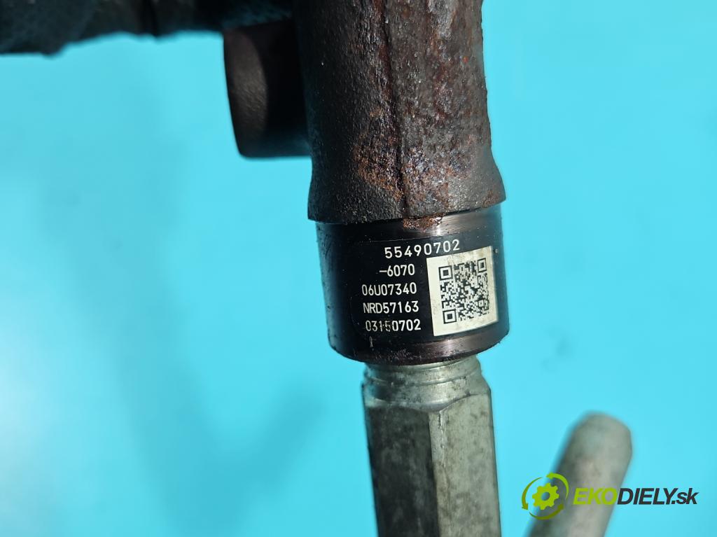 Opel Astra V  2015-2022 1.6 cdti 110 HP manual 81 kW 1598 cm3 5- lišta vstrekovacia 55490702 (Vstrekovacia lišta)