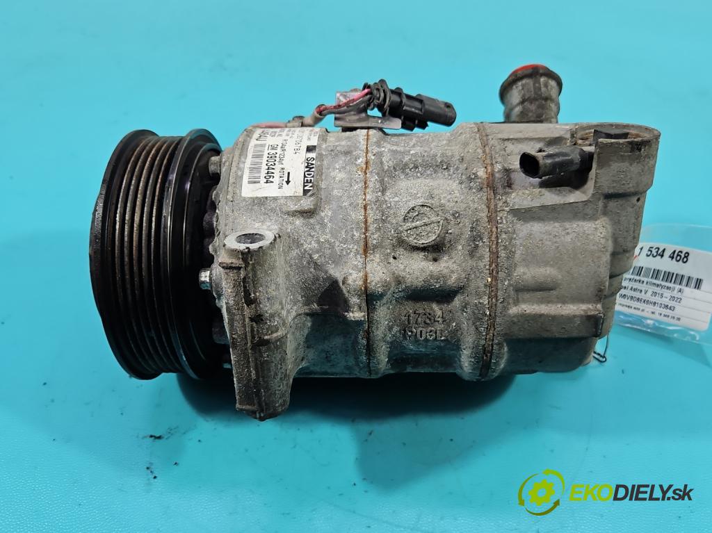 Opel Astra V  2015-2022 1.6 cdti 110 HP manual 81 kW 1598 cm3 5- Kompresor: klimatizácie 39034464 (Kompresor klimatizácie)