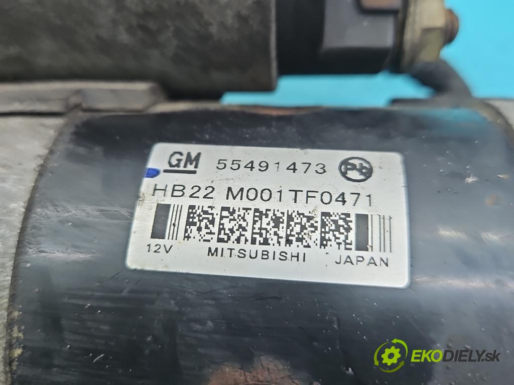 Opel Astra V  2015-2022 1.6 cdti 110 HP manual 81 kW 1598 cm3 5- štartér 55491473 (Štartér)
