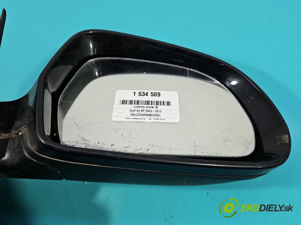Audi A3 8P 2003-2012 1.9 TDI 105 HP manual 77 kW 1896 cm3 5- zrkadlo pravé  (Kľučka dverí ostatné)
