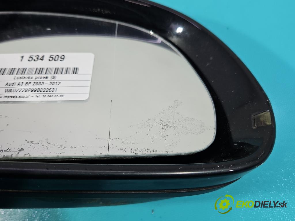 Audi A3 8P 2003-2012 1.9 TDI 105 HP manual 77 kW 1896 cm3 5- zrkadlo pravé  (Kľučka dverí ostatné)