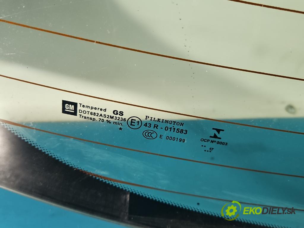 Opel Astra V  2015-2022 1.6 cdti 110 hp manual 81 kW 1598 cm3 5- sklo zadní  (Zadní sklo)