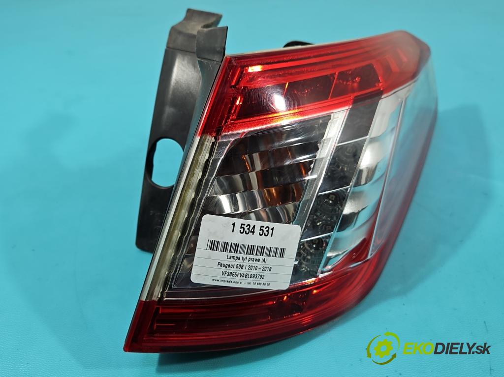 Peugeot 508 I 2010-2018 1.6 thp 156 HP automatic 115 kW 1598 cm3 5- svetlo / reflektor zadné pravé 9686779680 (Kľučka dverí ostatné)