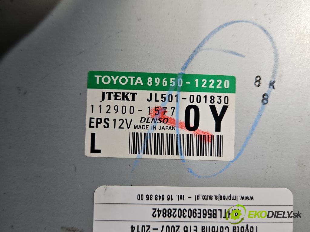 Toyota Corolla E15 2007-2014 1.6 vvti 124hp manual 91 kW 1598 cm3 4- riadiaca jednotka ostatné 89650-12220