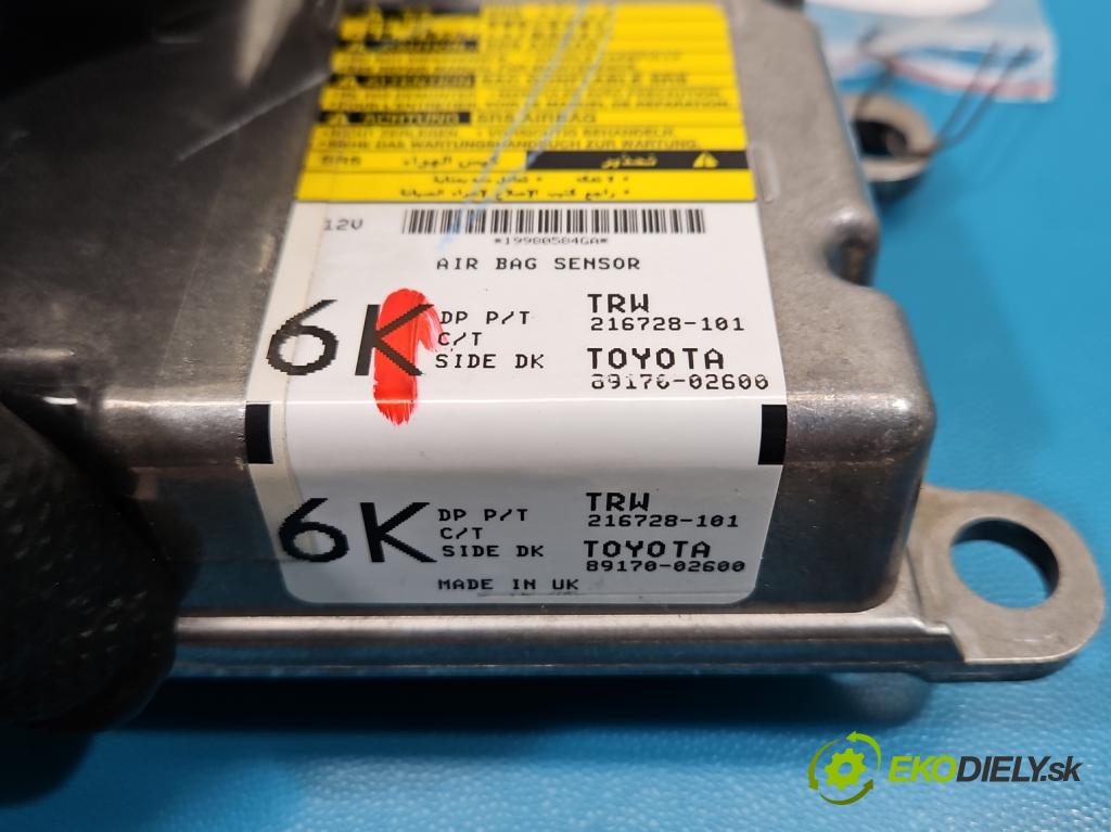 Toyota Corolla E15 2007-2014 1.6 vvti 124hp manual 91 kW 1598 cm3 4- riadiaca jednotka vankúše: 89170-02600