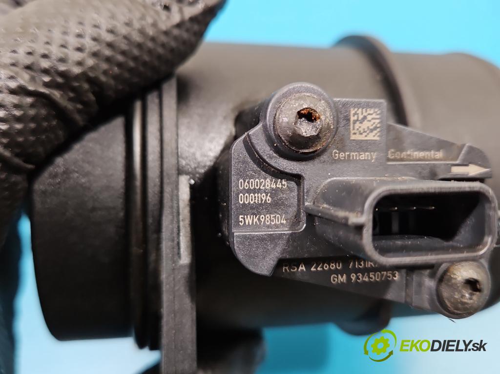 Opel Movano III 2010-2022 2.3 cdti 170 HP manual 125 kW 2299 cm3 2- průtokoměr: 165765213R (Váha vzduchu)