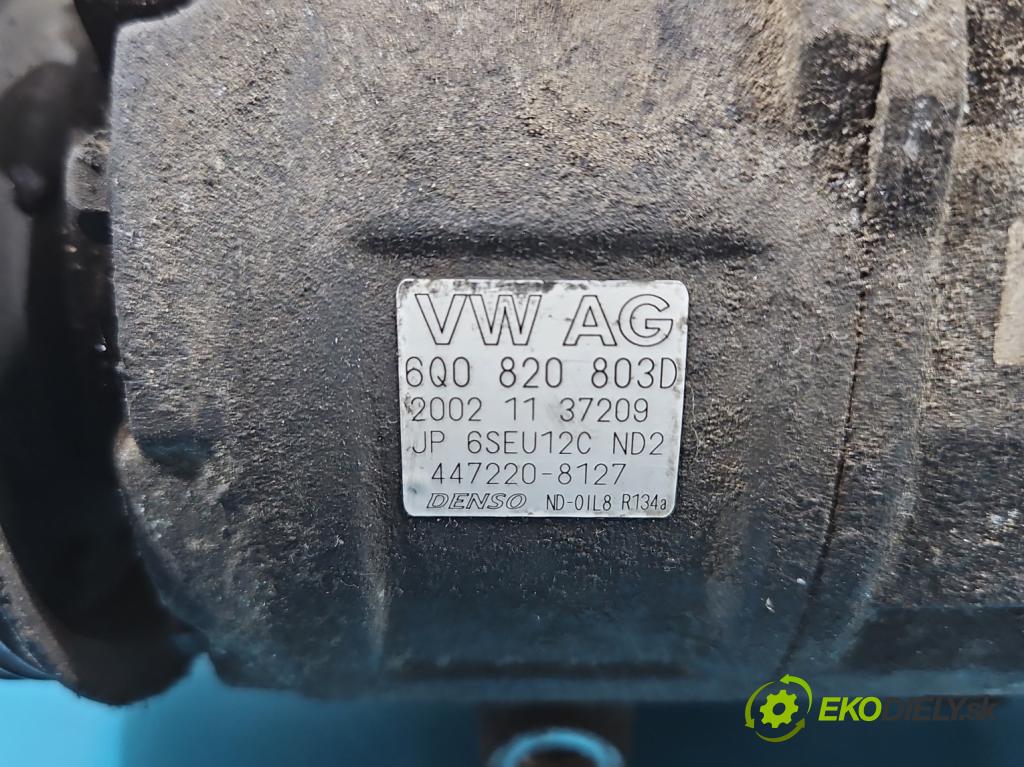 Seat Ibiza III 6L 2002-2008 1.4 TDI 80 HP manual 59 kW 1422 cm3 3- Kompresor: klimatizácie 6Q0820803D (Kompresor klimatizácie)