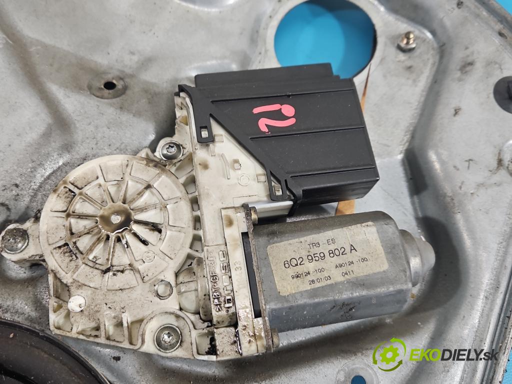 Seat Ibiza III 6L 2002-2008 1.4 TDI 80 HP manual 59 kW 1422 cm3 3- mechanizmus okna predné ľavý 6Q2959802A