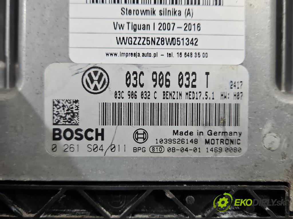 Vw Tiguan I 2007-2016 1.4 TSI 150 HP manual 110 kW 1399 cm3 5- riadiaca jednotka motora 03C906032T
