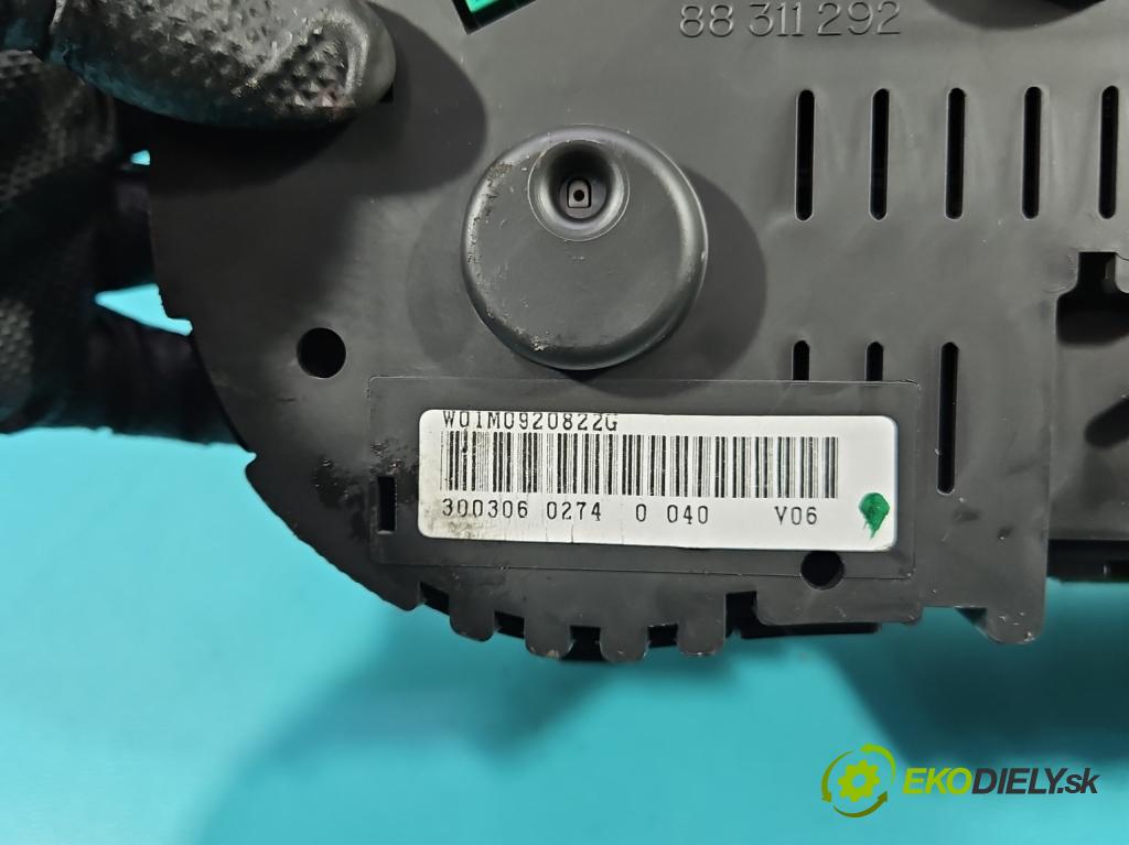 Seat Leon I 1999-2005 1.6 16v 105 HP manual 77 kW 1598 cm3 5- prístrojovka/ budíky W01M0920822G (Prístrojová doska)