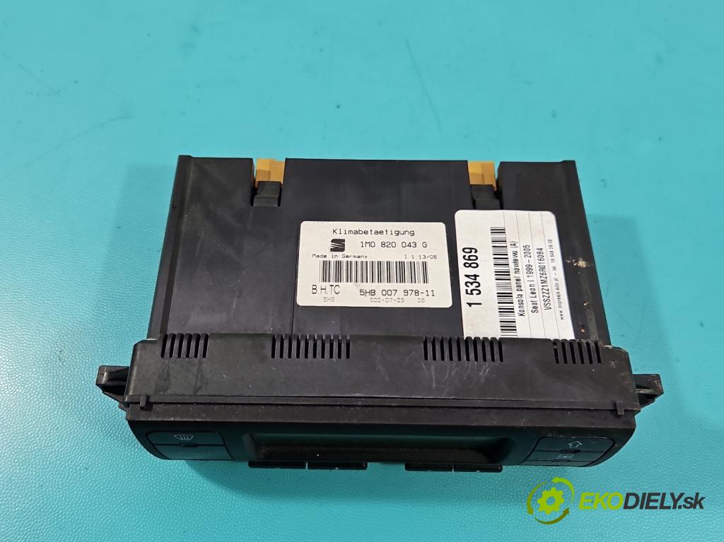 Seat Leon I 1999-2005 1.6 16v 105 HP manual 77 kW 1598 cm3 5- panel kúrenia 1M0820043G