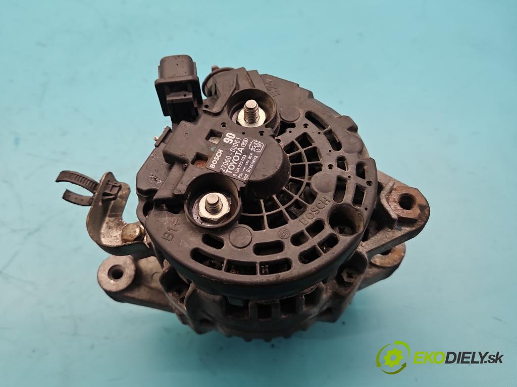Toyota Yaris II 2005-2011 1.3 vvti 87 HP manual 64 kW 1298 cm3 5- Alternator 27060-0J061 (Alternátor)
