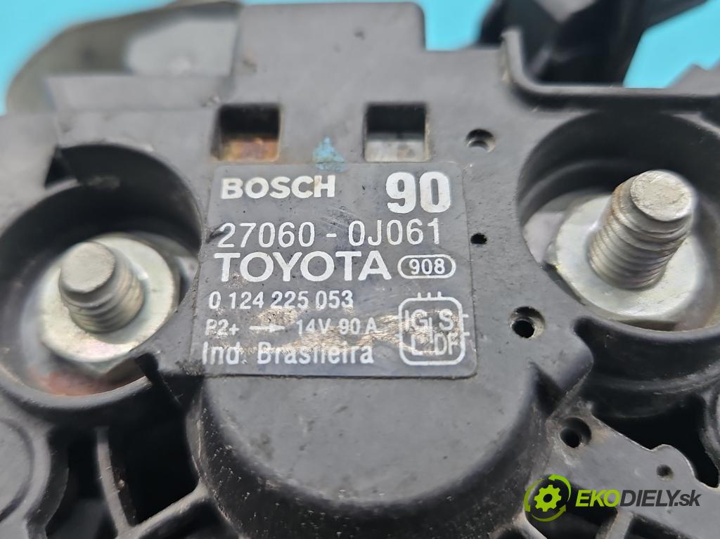 Toyota Yaris II 2005-2011 1.3 vvti 87 HP manual 64 kW 1298 cm3 5- Alternator 27060-0J061 (Alternátor)