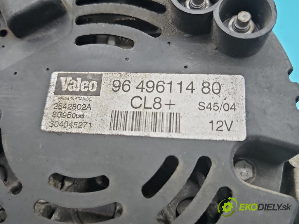 Peugeot 407 1.8 16v 116 HP manual 85 kW 1749 cm3 4- Alternator 9649611480 (Alternátor)