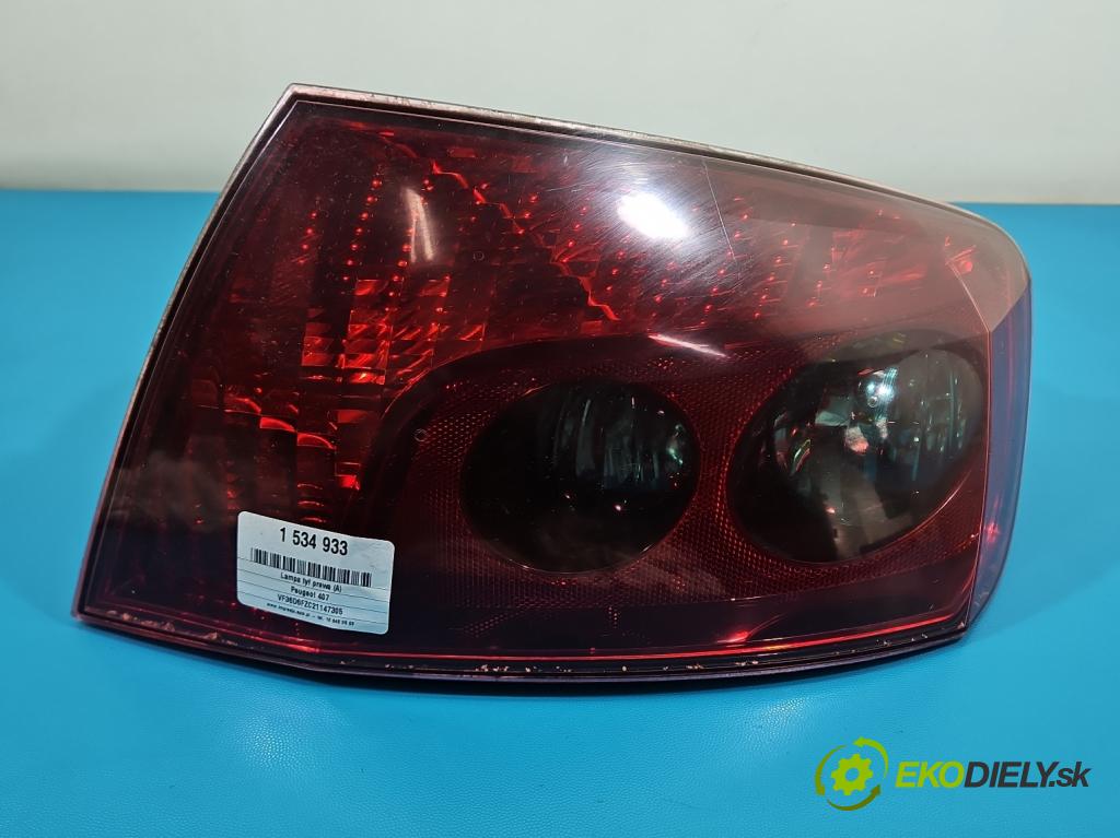 Peugeot 407 1.8 16v 116 HP manual 85 kW 1749 cm3 4- svetlo / reflektor zadné pravé 9656606280 (Kľučka dverí ostatné)