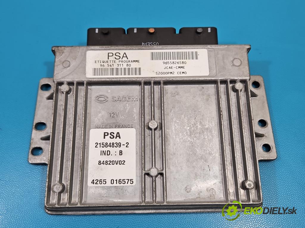 Peugeot 407 1.8 16v 116 HP manual 85 kW 1749 cm3 4- riadiaca jednotka motora 9654131180