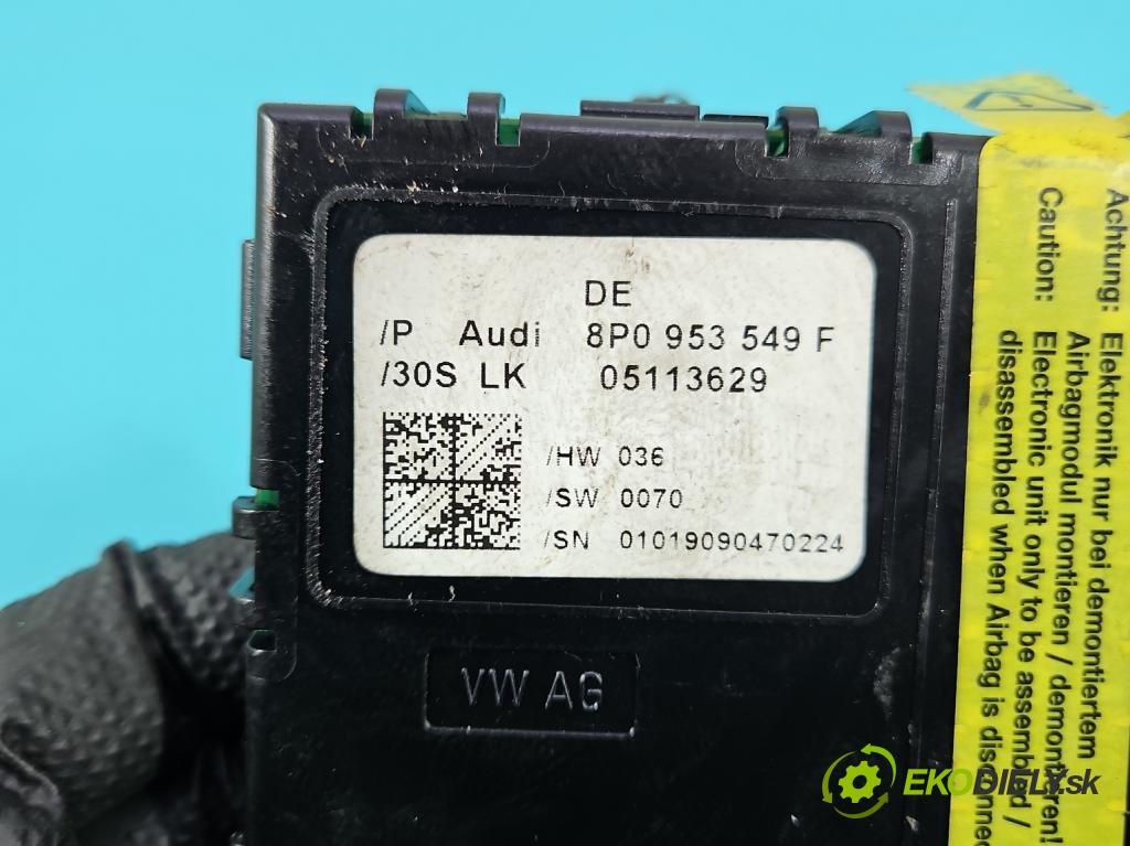 Audi A3 8P 2003-2012 1.9 TDI 105 HP manual 77 kW 1896 cm3 5- riadiaca jednotka ostatné 8P0953549F