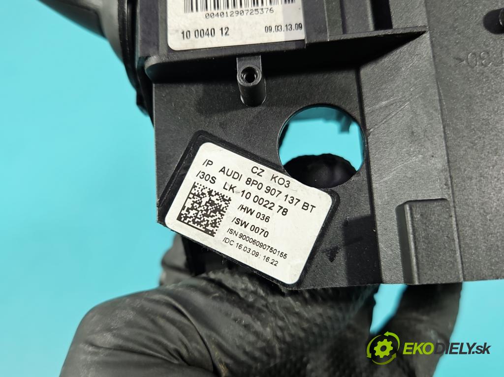 Audi A3 8P 2003-2012 1.9 TDI 105 HP manual 77 kW 1896 cm3 5- prepínač komplex: 8P0953519E (Prepínacie páčky pod volantom)