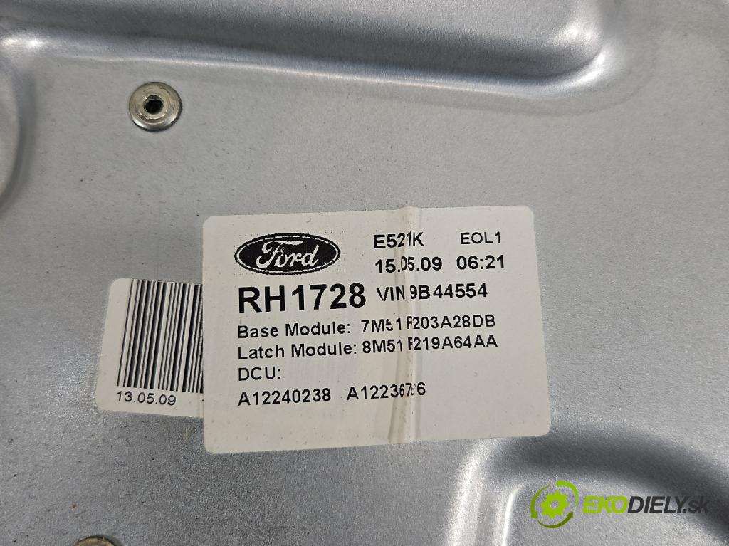 Ford Kuga Mk1 2008-2013 2.0 tdci 136 HP manual 100 kW 1997 cm3 5- mechanizmus okna predné pravý 7M51-R045H16-A