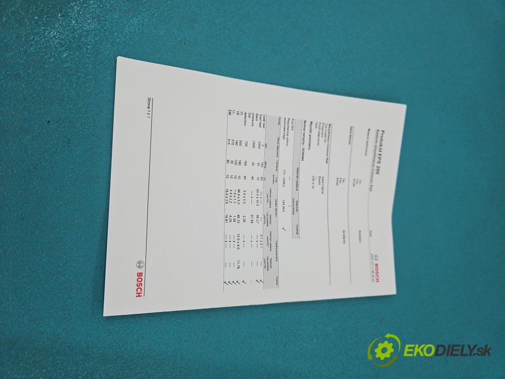 Volvo XC60 I 2008-2017 2.4d 181KM automatic 133 kW 2400 cm3 5- vstrek 0445116016 (Vstrekovač paliva)