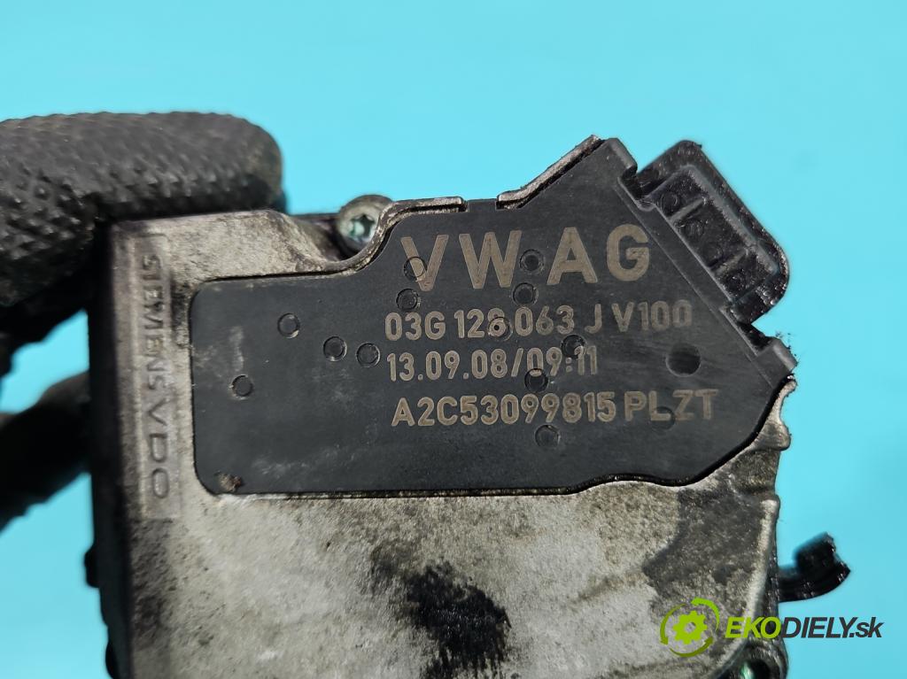 Audi A3 8P 2003-2012 1.9 TDI 105 HP manual 77 kW 1896 cm3 5- klapka 03G128063J (Škrtiaca klapka)
