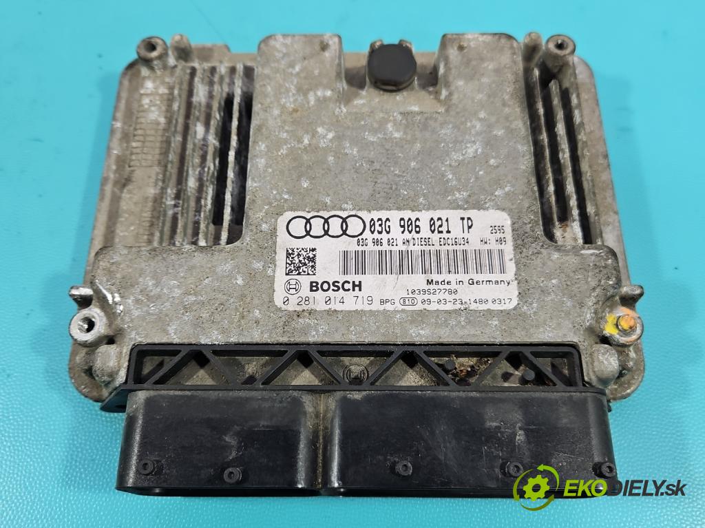 Audi A3 8P 2003-2012 1.9 TDI 105 HP manual 77 kW 1896 cm3 5- riadiaca jednotka motora 03G906021TP