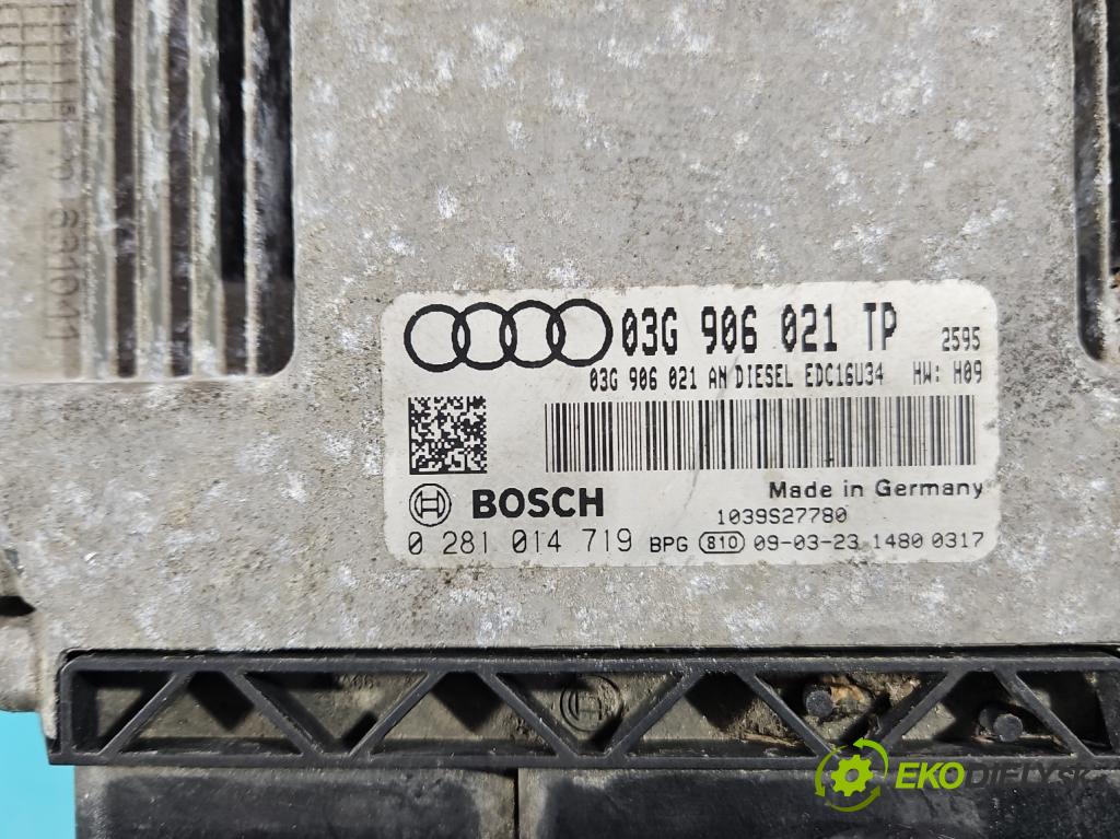 Audi A3 8P 2003-2012 1.9 TDI 105 HP manual 77 kW 1896 cm3 5- riadiaca jednotka motora 03G906021TP