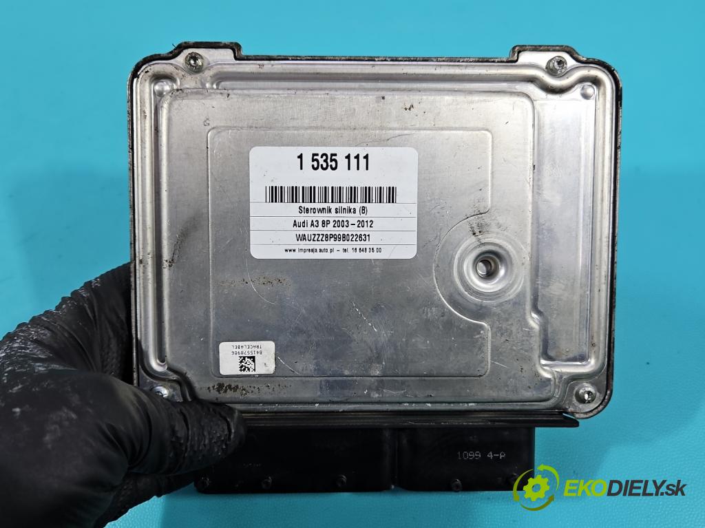 Audi A3 8P 2003-2012 1.9 TDI 105 HP manual 77 kW 1896 cm3 5- riadiaca jednotka motora 03G906021TP