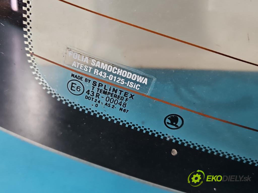 Skoda Fabia I 1999-2007 1.4 mpi 68 hp manual 50 kW 1397 cm3 5- sklo zadní  (Zadní sklo)