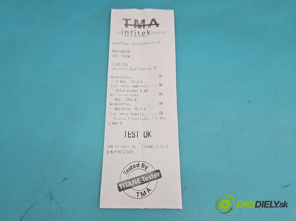 Maserati Quattroporte VI 13- 3.0 V6 automatic 301 kW 2979 cm3 4- startér: 428000-9550 (Startér)