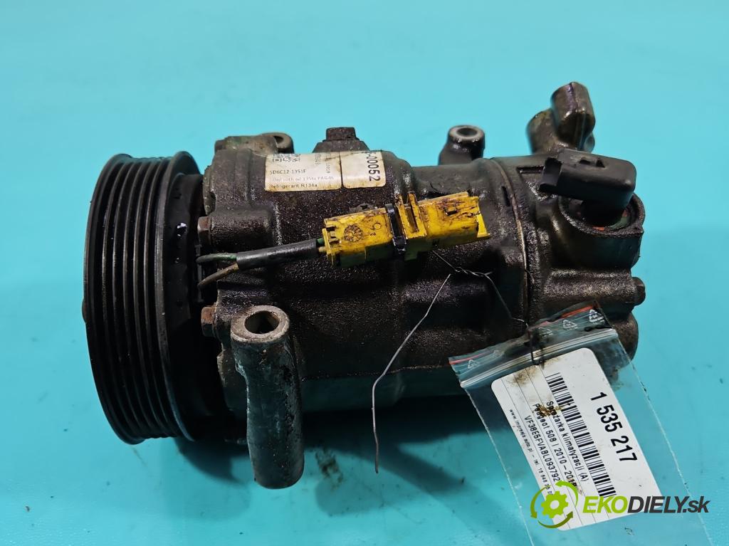 Peugeot 508 I 2010-2018 1.6 thp 156 HP automatic 115 kW 1598 cm3 5- Kompresor: klimatizácie SD6C12-1351F (Kompresor klimatizácie)