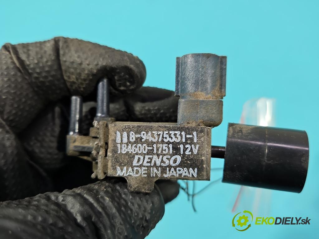 Isuzu D-Max II 2011-2019 2.5 crdi 163 HP manual 120 kW 2499 cm3 2- ventil podtlaku 184600-1751 (Ventil)