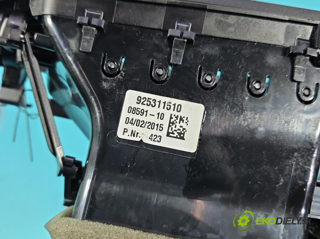 Bmw X5 F15 2013-2018 3.0d 258 HP automatic 190 kW 2993 cm3 5- Mřížka: kúrenia stredová 925311510 (Mriežka kúrenia (fukár))