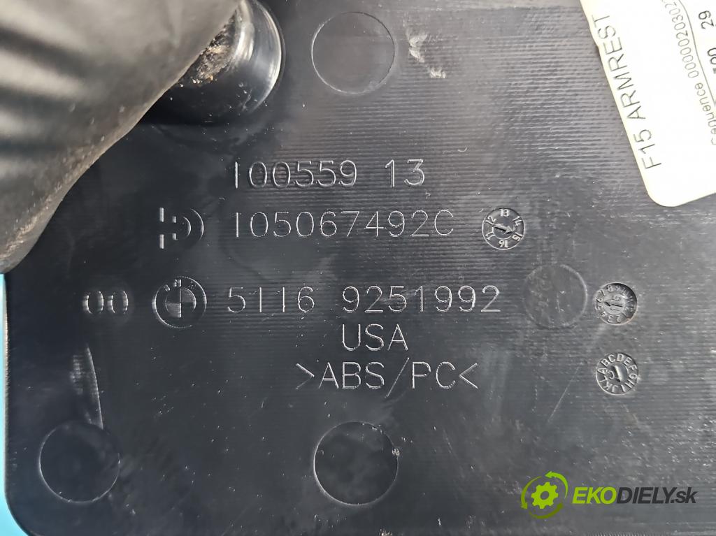 Bmw X5 F15 2013-2018 3.0d 258 HP automatic 190 kW 2993 cm3 5- operadlo 9251992 (Lakťová opierka)