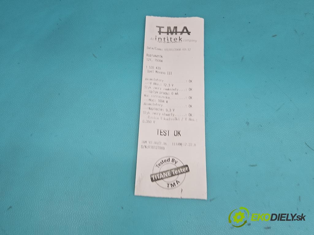 Opel Movano III 2010-2022 2.3 cdti 170 hp manual 125 kW 2299 cm3 2- startér: A4709060400 (Startér)