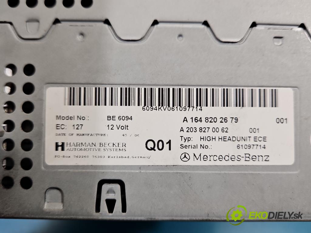 Mercedes ML W164 2005-2011 3.0 cdi 224hp automatic 165 kW 2987 cm3 5- Radio originál A1648202679