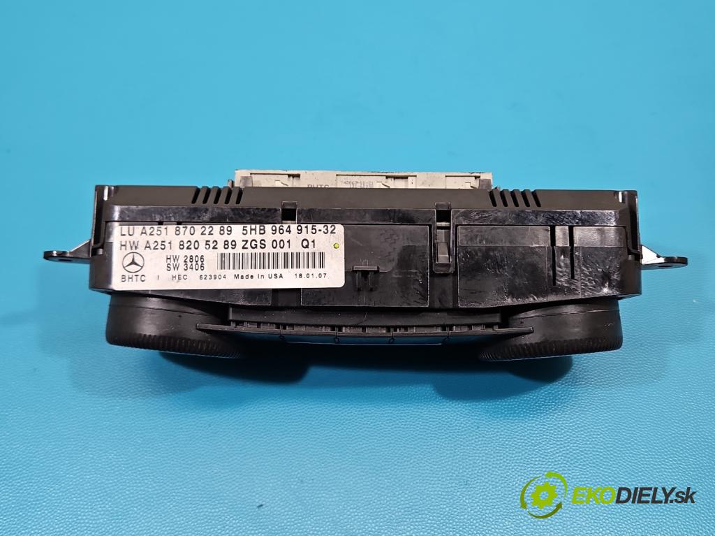 Mercedes ML W164 2005-2011 3.0 cdi 224hp automatic 165 kW 2987 cm3 5- panel kúrenia A2518702289
