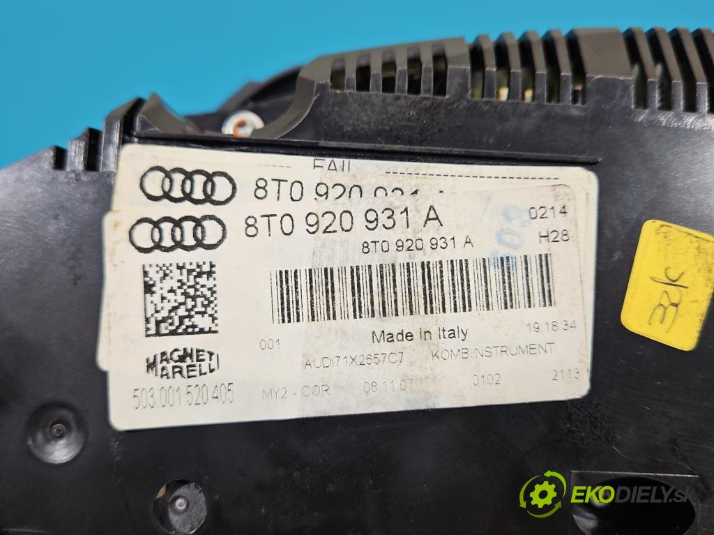 Audi A5 8T 2007-2016 3.0 tdi 239KM manual 176 kW 2967 cm3 2- prístrojovka/ budíky 8T0920931A (Prístrojová doska)