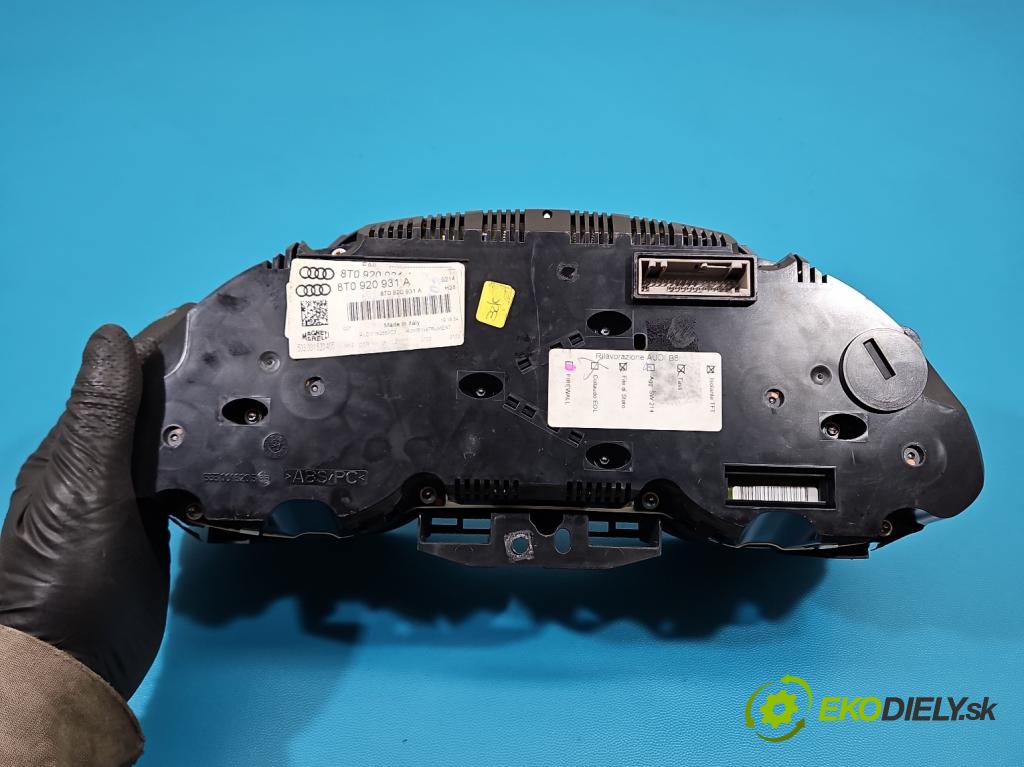 Audi A5 8T 2007-2016 3.0 tdi 239KM manual 176 kW 2967 cm3 2- prístrojovka/ budíky 8T0920931A (Prístrojová doska)