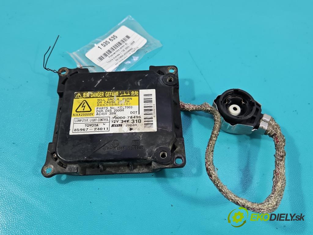 Toyota Avensis II T25 2003-2008 2.2 d-cat 177 HP manual 130 kW 2231 cm3 5- střídač: xenon 85967-24011 (Riadiaca jednotka xenónu)
