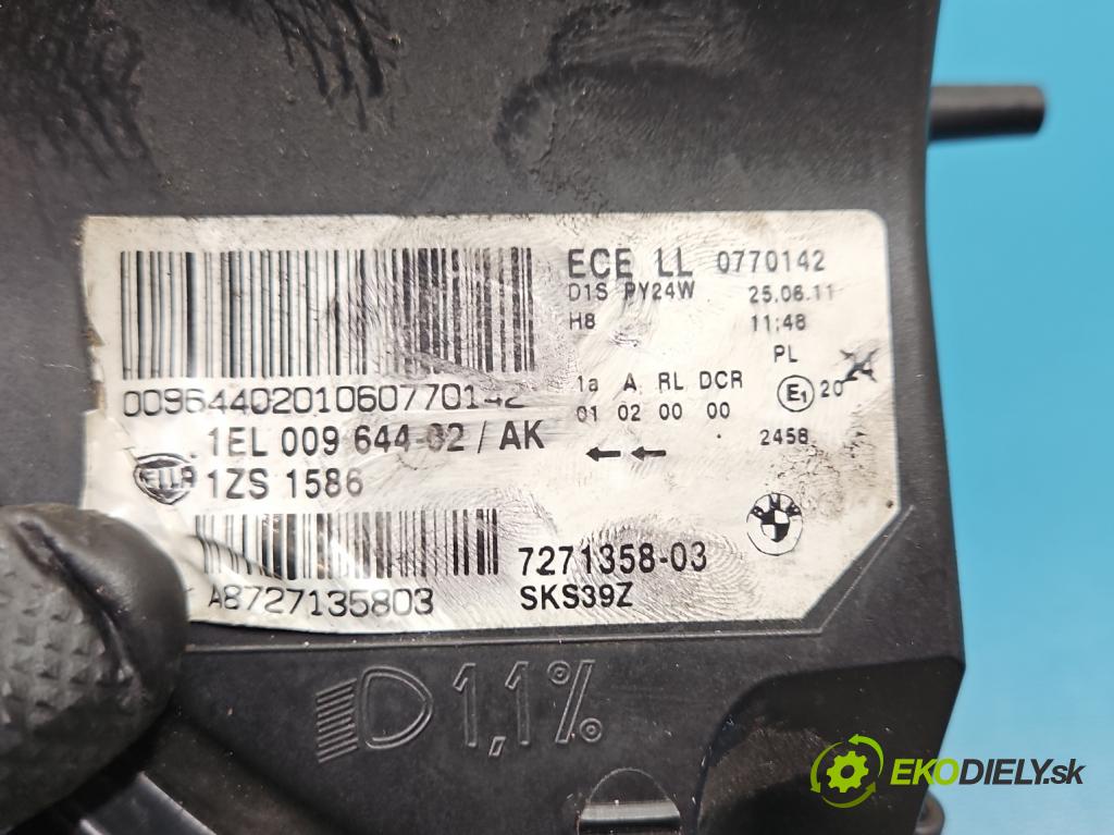 Bmw X6 E71 2007–2014 3.0d 306KM automatic 225 kW 2993 cm3 5- Reflektor: pravý 7271358 (Svetlo predné pravé)