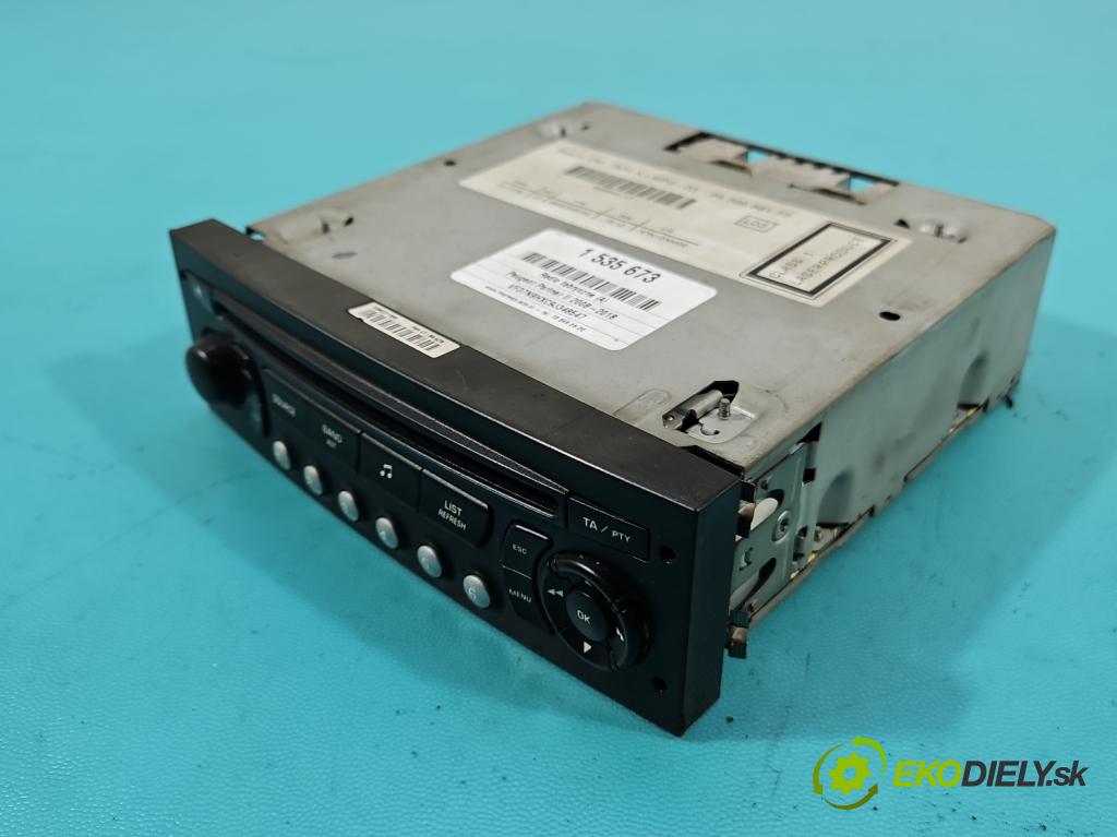 Peugeot Partner II 2008-2018 1.6 hdi 90 HP manual 66.2 kW 1560 cm3 5- Radio originál 9666968177
