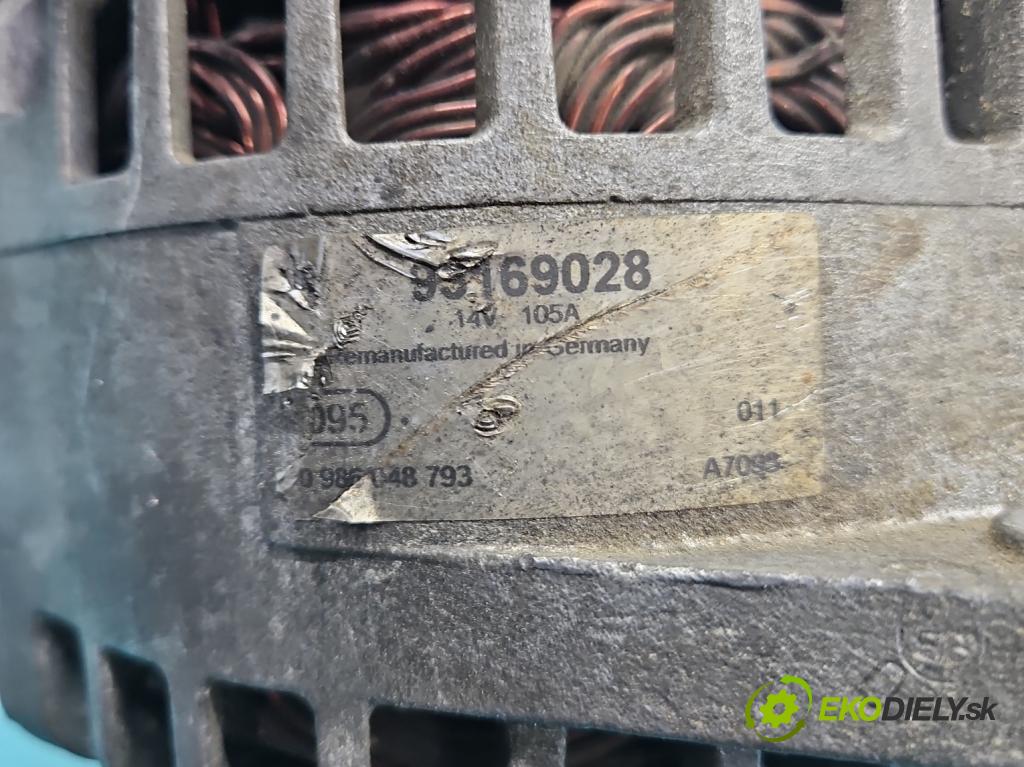 Opel Zafira B 2005-2014 1.9 CDTI 120 HP manual 88 kW 1910 cm3 5- Alternator 93169028 (Alternátor)