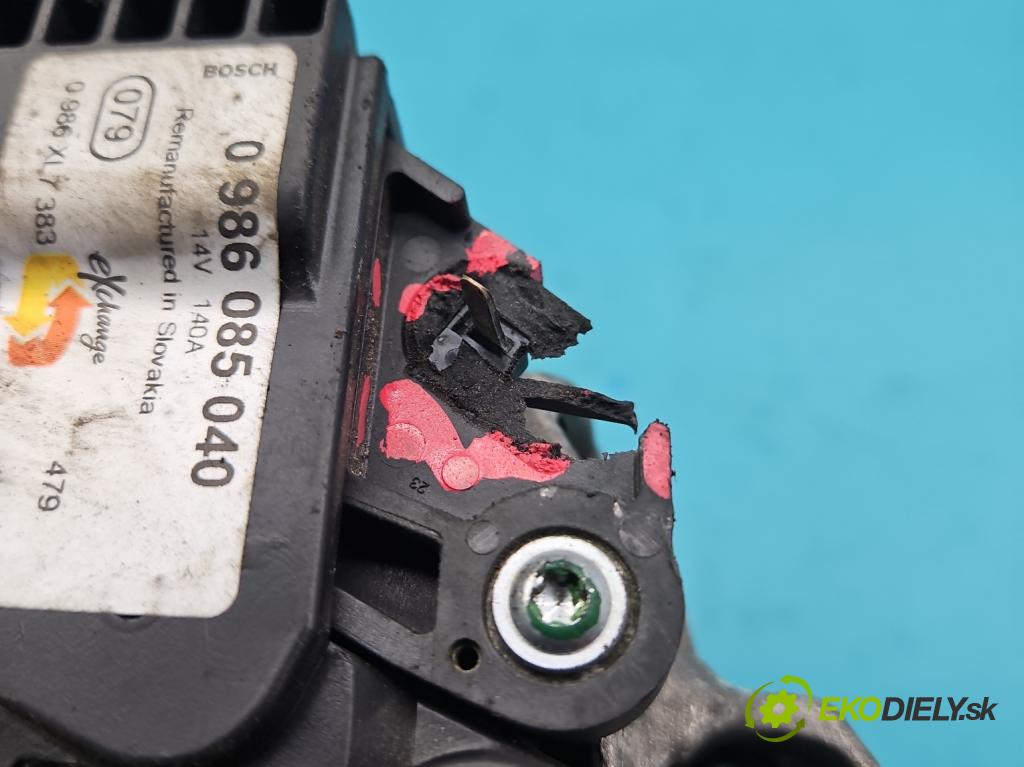 Skoda Fabia III 2014- 2021 1.4 TDI 105 HP manual 77 kW 1422 cm3 5- Alternator 0986085040 (Alternátor)