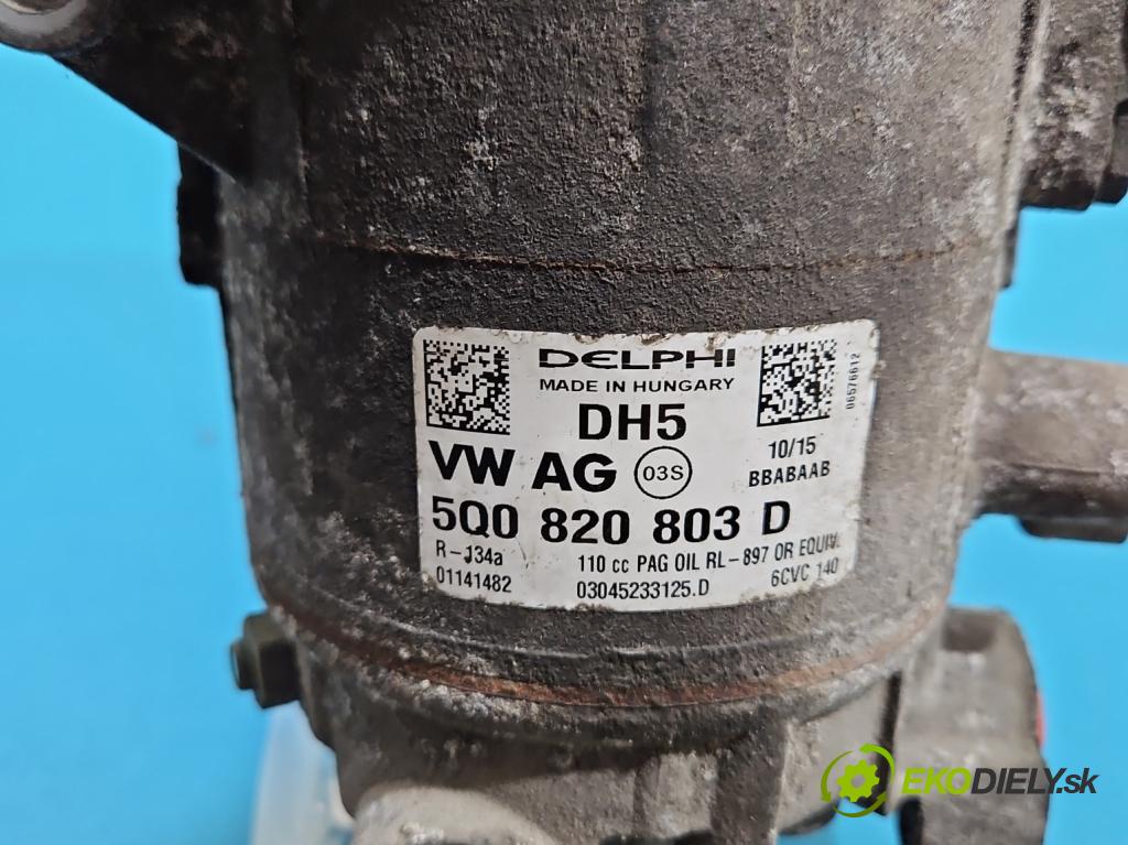 Skoda Fabia III 2014- 2021 1.4 TDI 105 HP manual 77 kW 1422 cm3 5- Kompresor: klimatizácie 5Q0820803D (Kompresor klimatizácie)