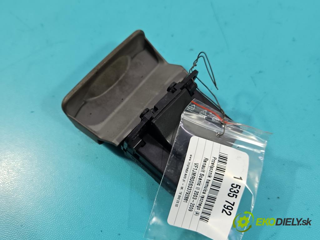 Renault Scenic II 2003-2009 1.9 dci 120 HP manual 88 kW 1870 cm3 5- prepínač brzda: ručný 8200270265 (Prepínacie páčky pod volantom)