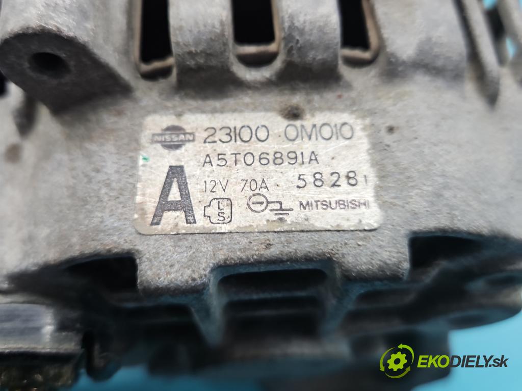 Nissan Almera N15 1995-2000 1.4 16V 75 HP manual 55 kW 1392 cm3 5- Alternator 231000M010 (Alternátor)