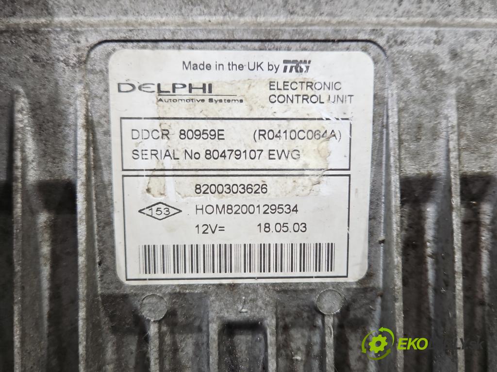 Renault Kangoo I 1998-2008 1.5 DCI 57 HP manual 42 kW 1461 cm3 5- riadiaca jednotka motora 8200303626