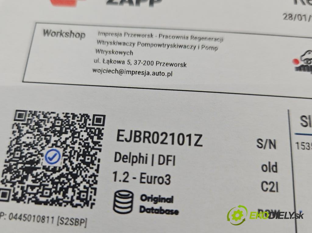 Renault Kangoo I 1998-2008 1.5 DCI 57 HP manual 42 kW 1461 cm3 5- vstrek EJBR02101Z (Vstrekovač paliva)