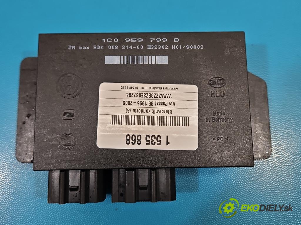 Vw Passat B5 1995-2005 1.9 tdi 131 HP manual 96 kW 1896 cm3 5- riadiaca jednotka komfortu 1C0959799B